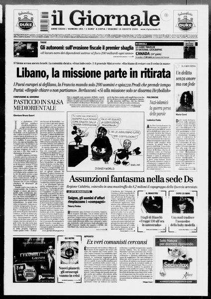 Il giornale : quotidiano del mattino